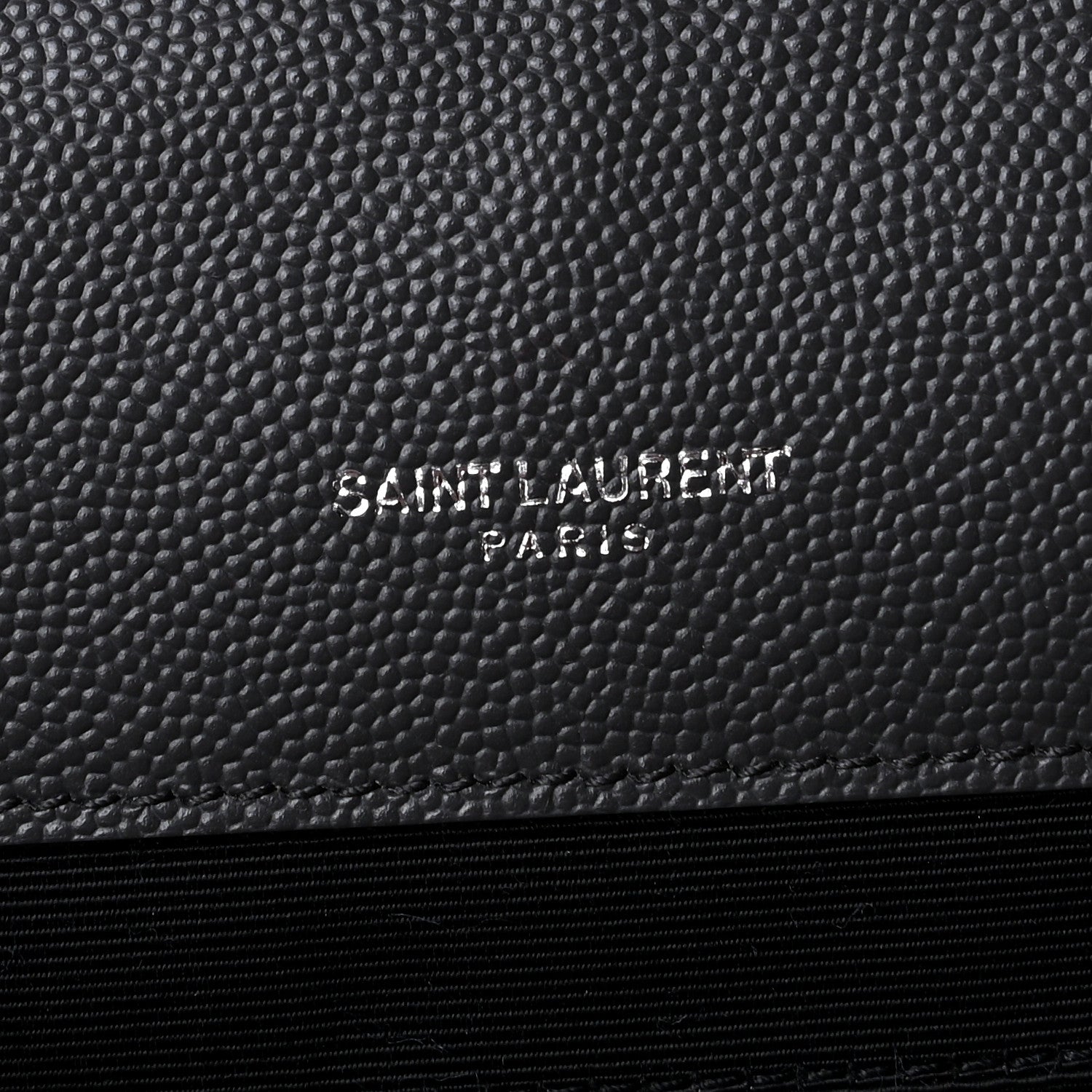 Saint Laurent Grain De Poudre Textured Mixed Matelasse Large Triquilt Monogram Satchel Asphalt 7 of 9