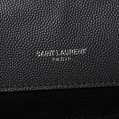 Saint Laurent Grain De Poudre Textured Mixed Matelasse Large Triquilt Monogram Satchel Asphalt 7 of 9