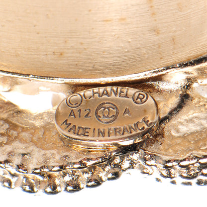 Chanel Glitter Enamel CC Ring 7 Gold 5 of 6