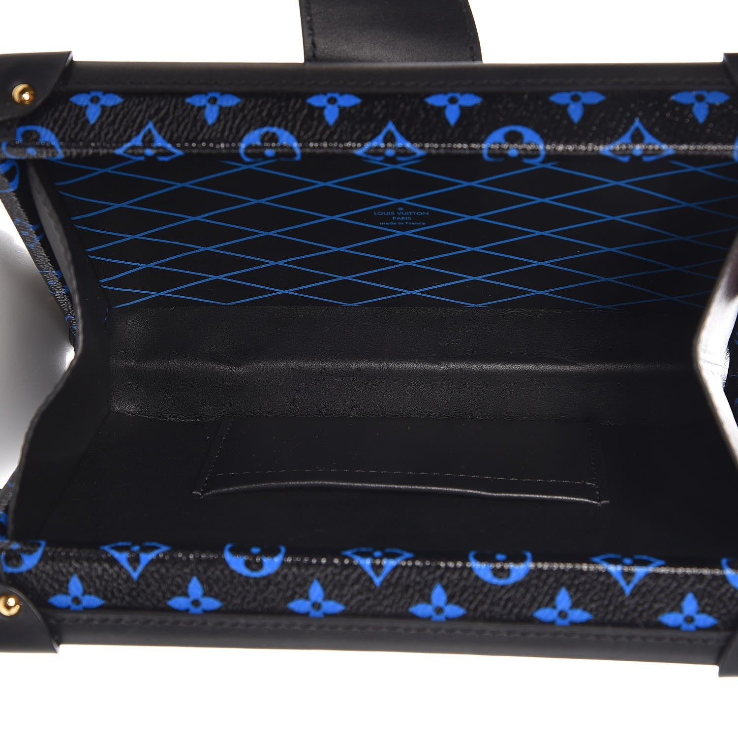 Louis Vuitton Monogram Petite Malle Blue Black 5 of 6