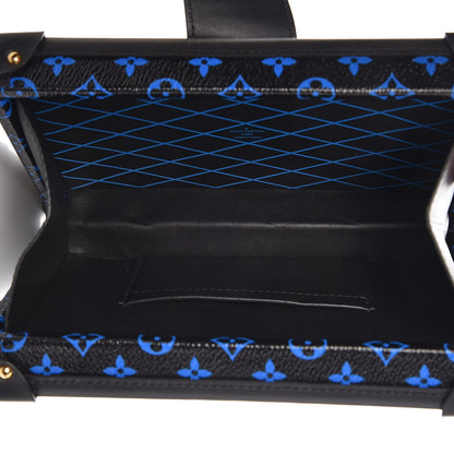 Louis Vuitton Monogram Petite Malle Blue Black 5 of 6