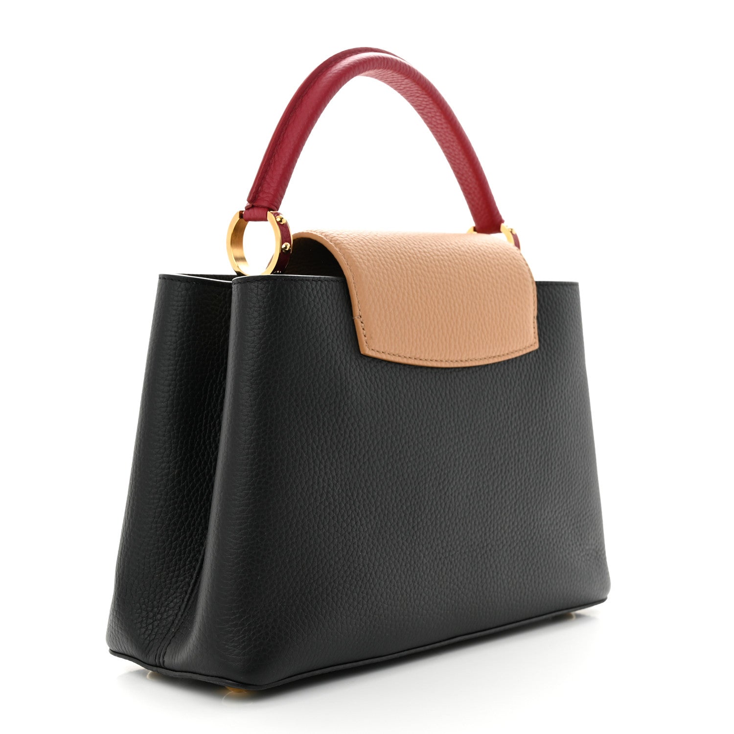 Louis Vuitton Taurillon Capucines MM Black Arizona Beige Ruby Red 3 of 11