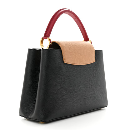 Louis Vuitton Taurillon Capucines MM Black Arizona Beige Ruby Red 3 of 11