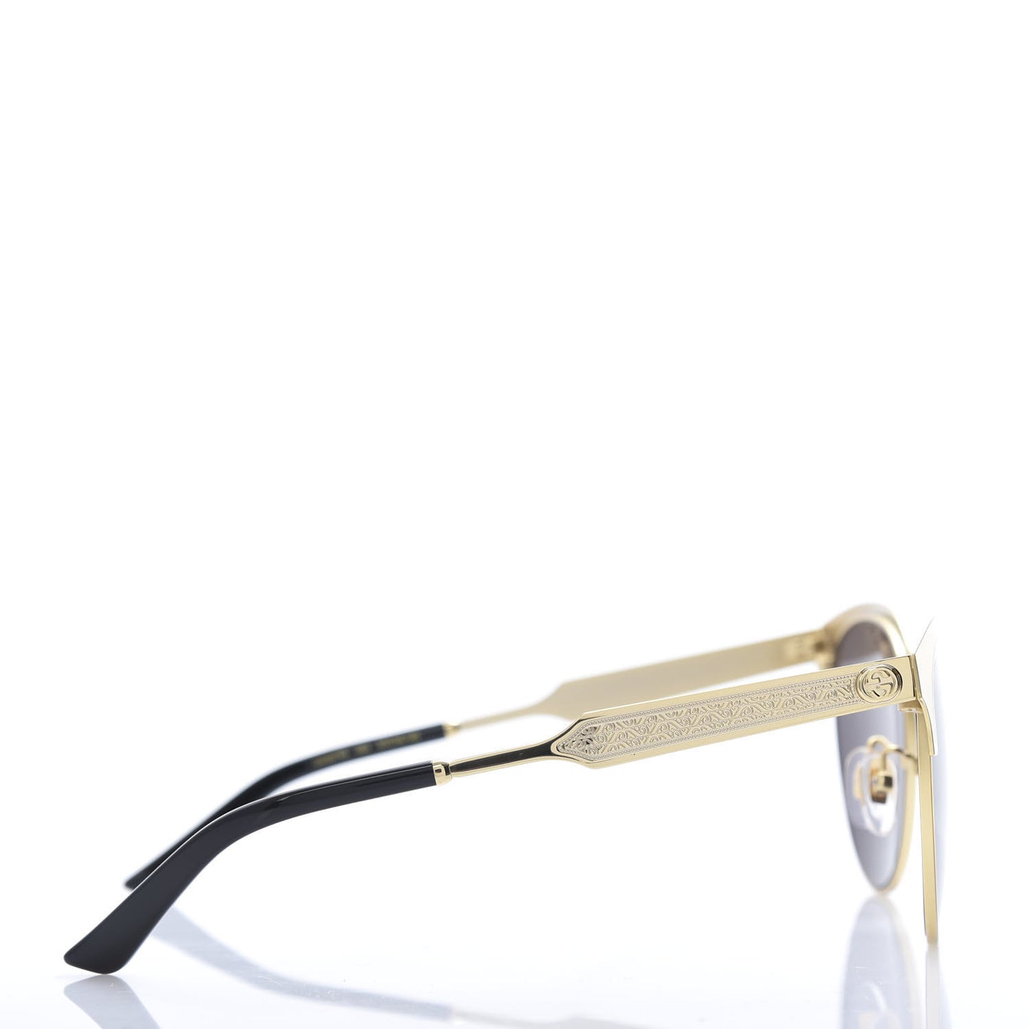 Round Metal GG0074S Sunglasses Gold