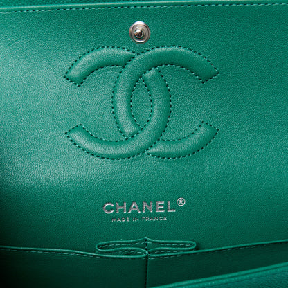 Chanel Caviar Quilted Medium Double Flap Green 6 of 12