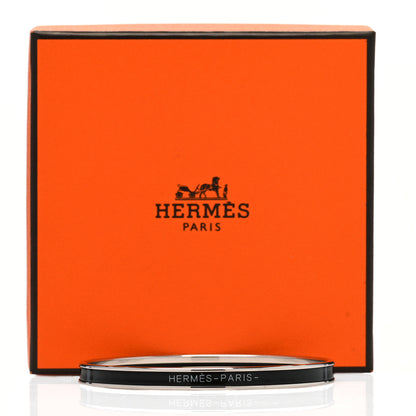 Hermes Enamel Printed Extra Narrow Printed Bracelet 65 Black 6 of 6