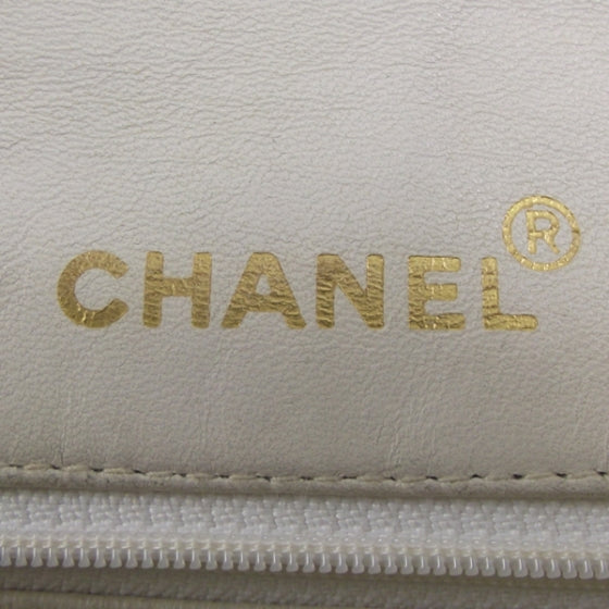 Chanel Vintage Lambskin Medium Flap Bag White 8 of 13