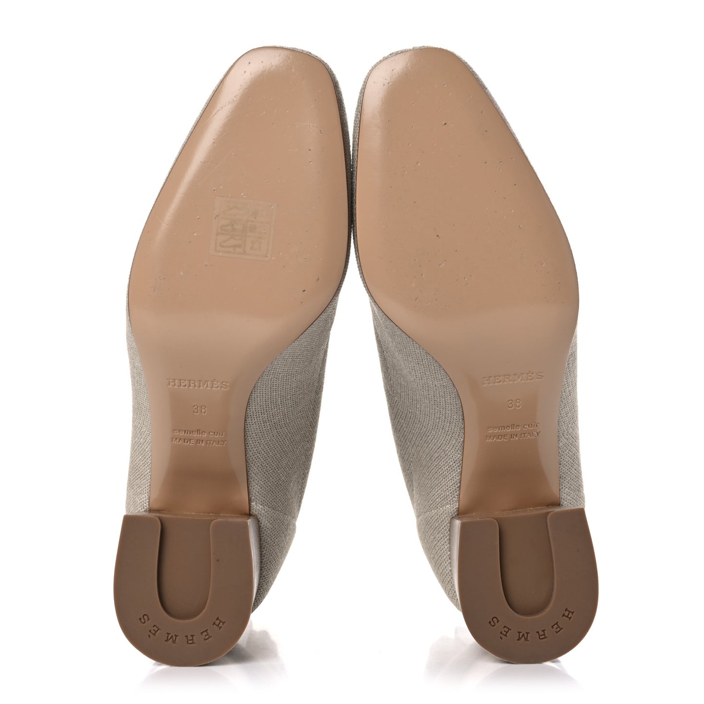 Knit Calfskin Volver 60 Ankle Boots 38 Nocciola