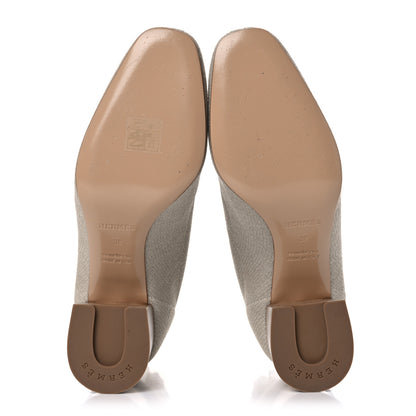 Hermes Knit Calfskin Volver 60 Ankle Boots 38 Nocciola 5 of 9