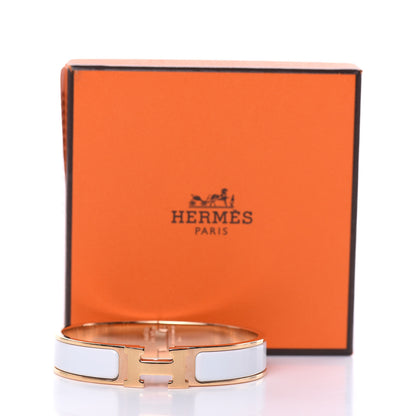 Hermes Enamel Narrow Clic Clac H Bracelet GM White 6 of 6