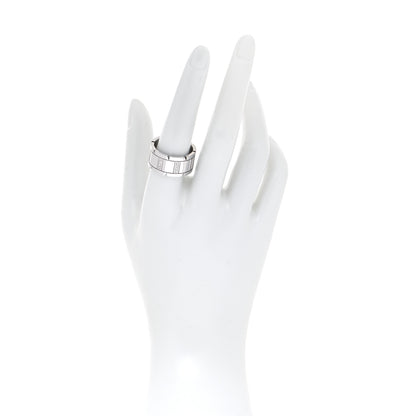 Cartier 18K White Gold Diamond 11mm Tank Francaise Ring 59 8.75 2 of 4