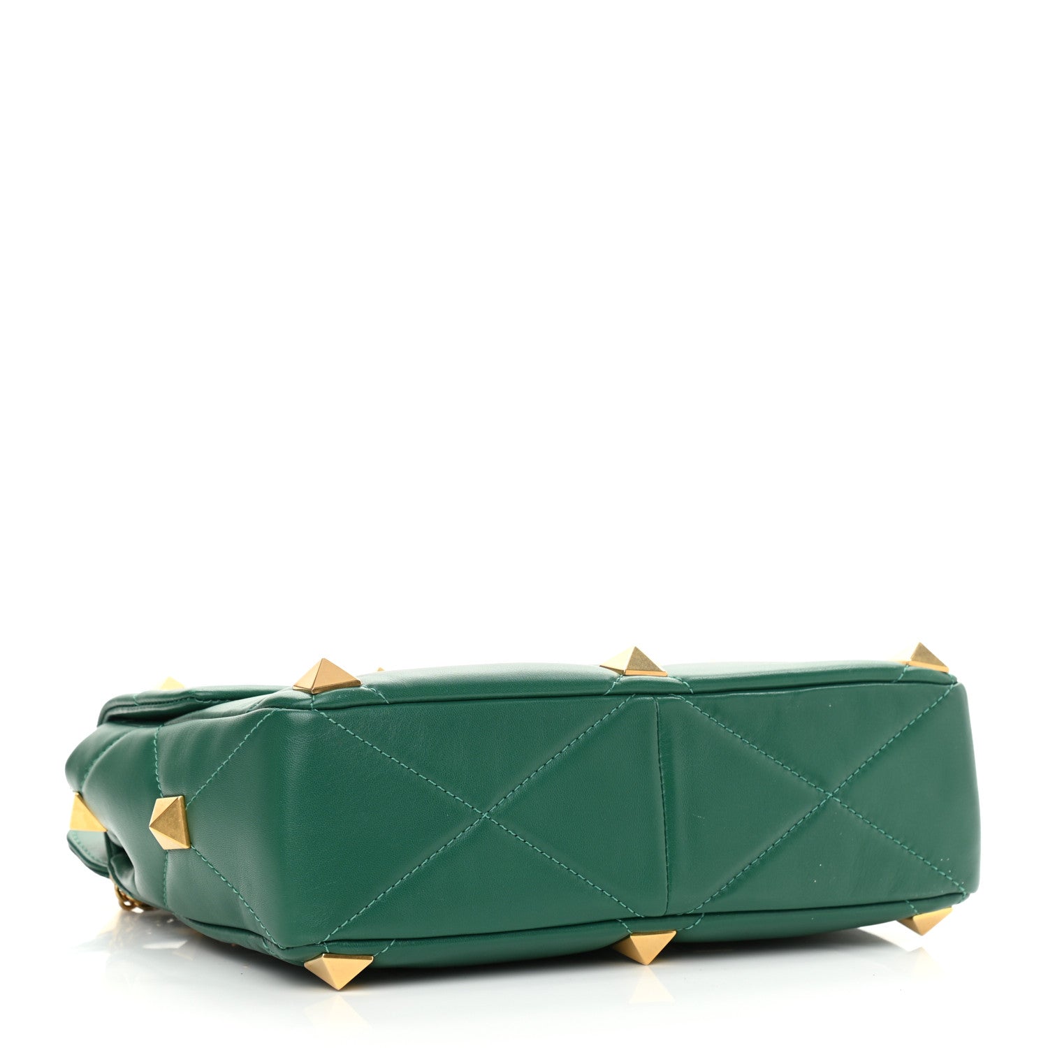 Valentino Garavani Nappa Large Roman Stud Shoulder Bag Jungle 3 of 8