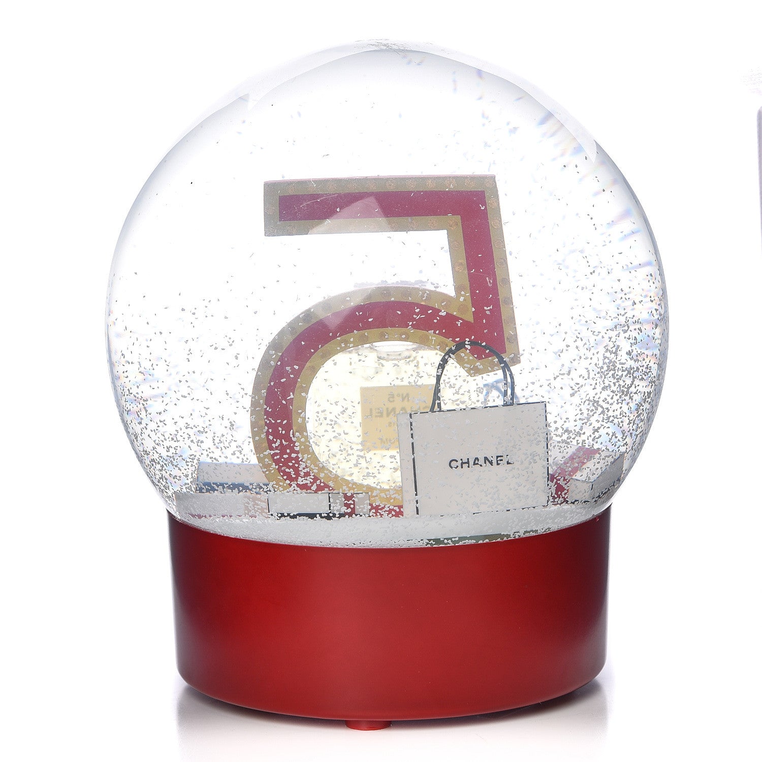 Chanel Glass N°5 Perfume Snow Globe 3 of 6