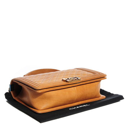 Chanel Washed Calfskin New Medium Boy Flap Light Brown 4 of 9