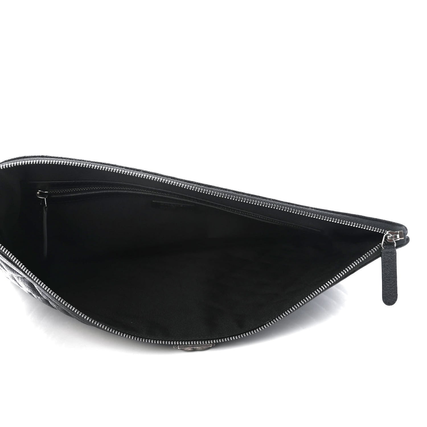 Chanel Iridescent Caviar Quilted Large Boy Cosmetic Case Black 5 of 7
