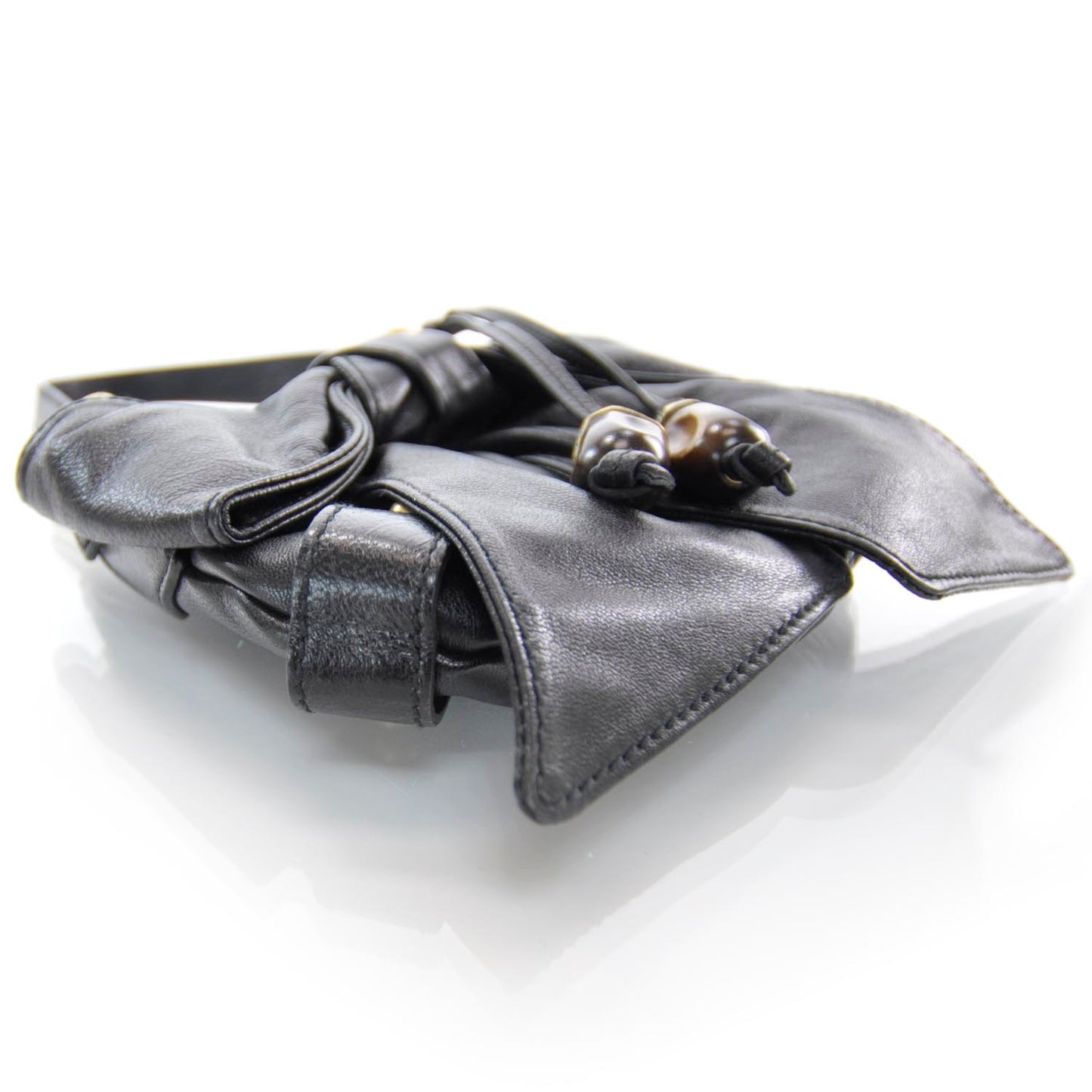 Chevre Mini Bow Handbag Black