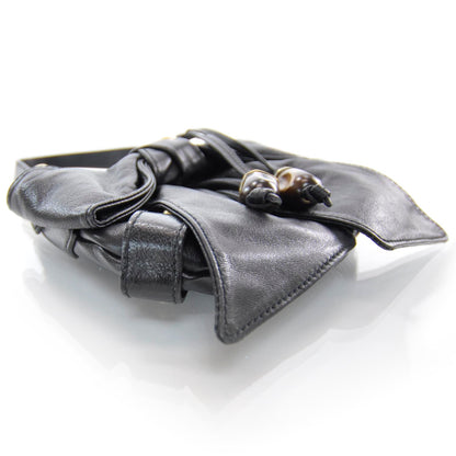 Saint Laurent Chevre Mini Bow Handbag Black 4 of 7