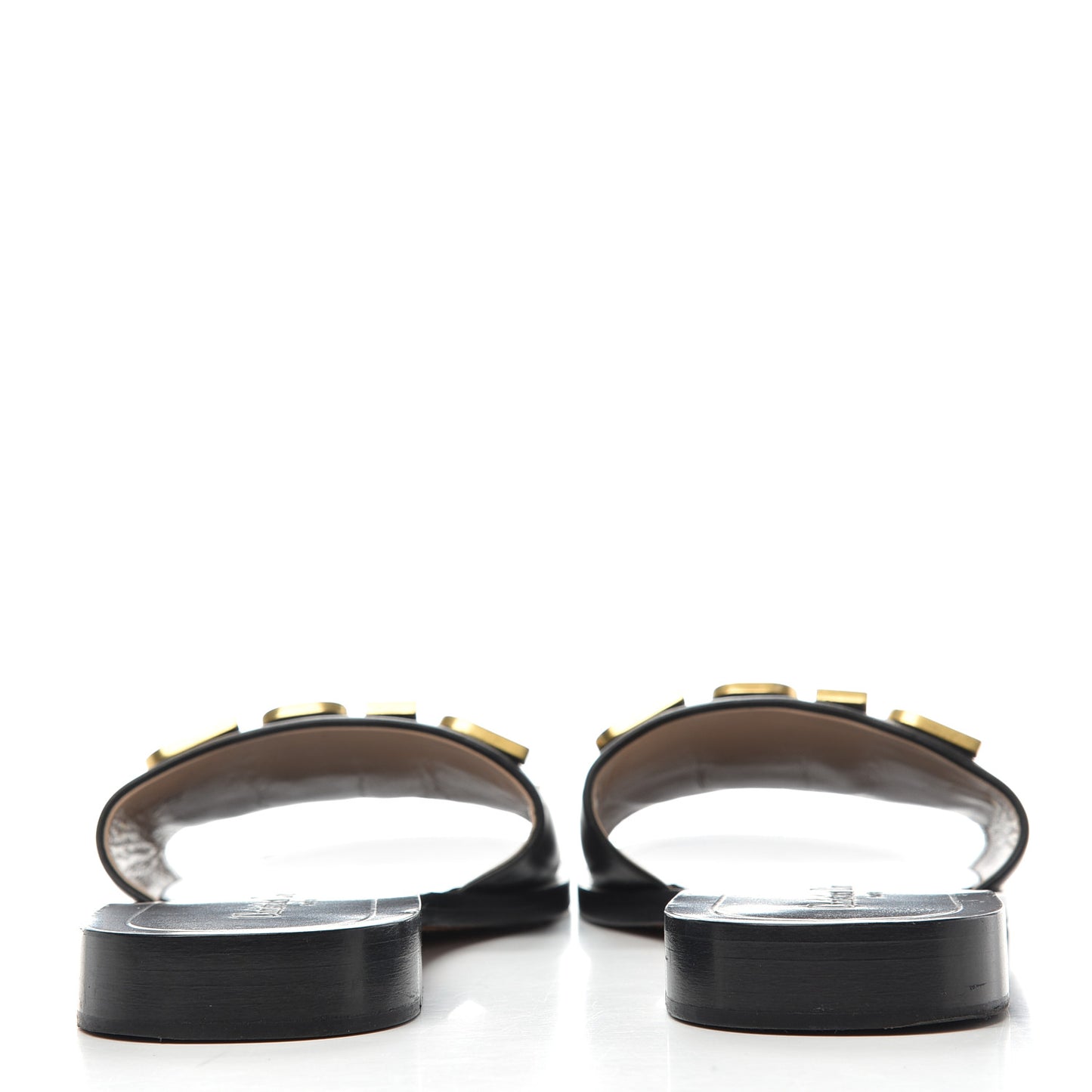 Calfskin Dio(r)evolution 10mm Slide Sandals 38 Black