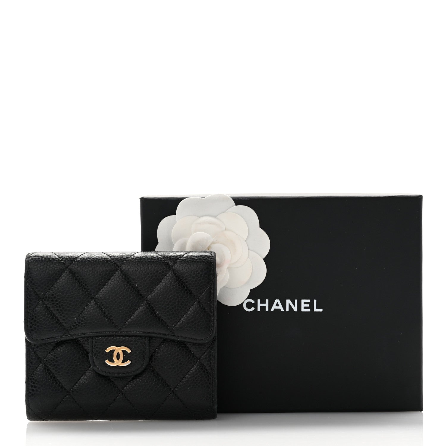 Chanel Caviar Quilted Compact Flap Wallet Black 10 of 10