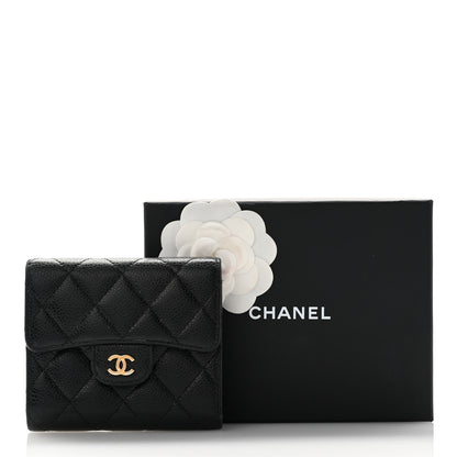 Chanel Caviar Quilted Compact Flap Wallet Black 10 of 10