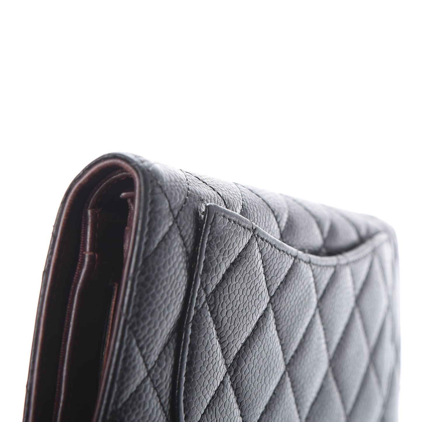Caviar Quilted Yen Wallet Black
