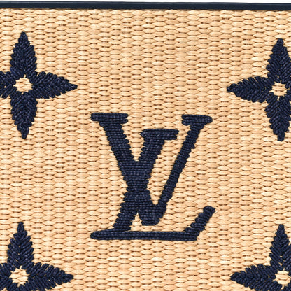 Louis Vuitton Raffia Calfskin Monogram Giant Toiletry Pouch 26 Blue 7 of 9