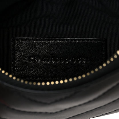 Saint Laurent Calfskin Matelasse Monogram Key Pouch Black 7 of 9