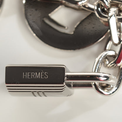 Hermes Palladium Breloque Bag Charm Silver 5 of 5