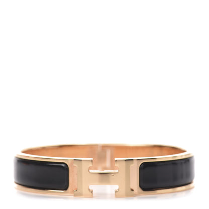Hermes Enamel Narrow Clic Clac H Bracelet PM Black 1 of 5