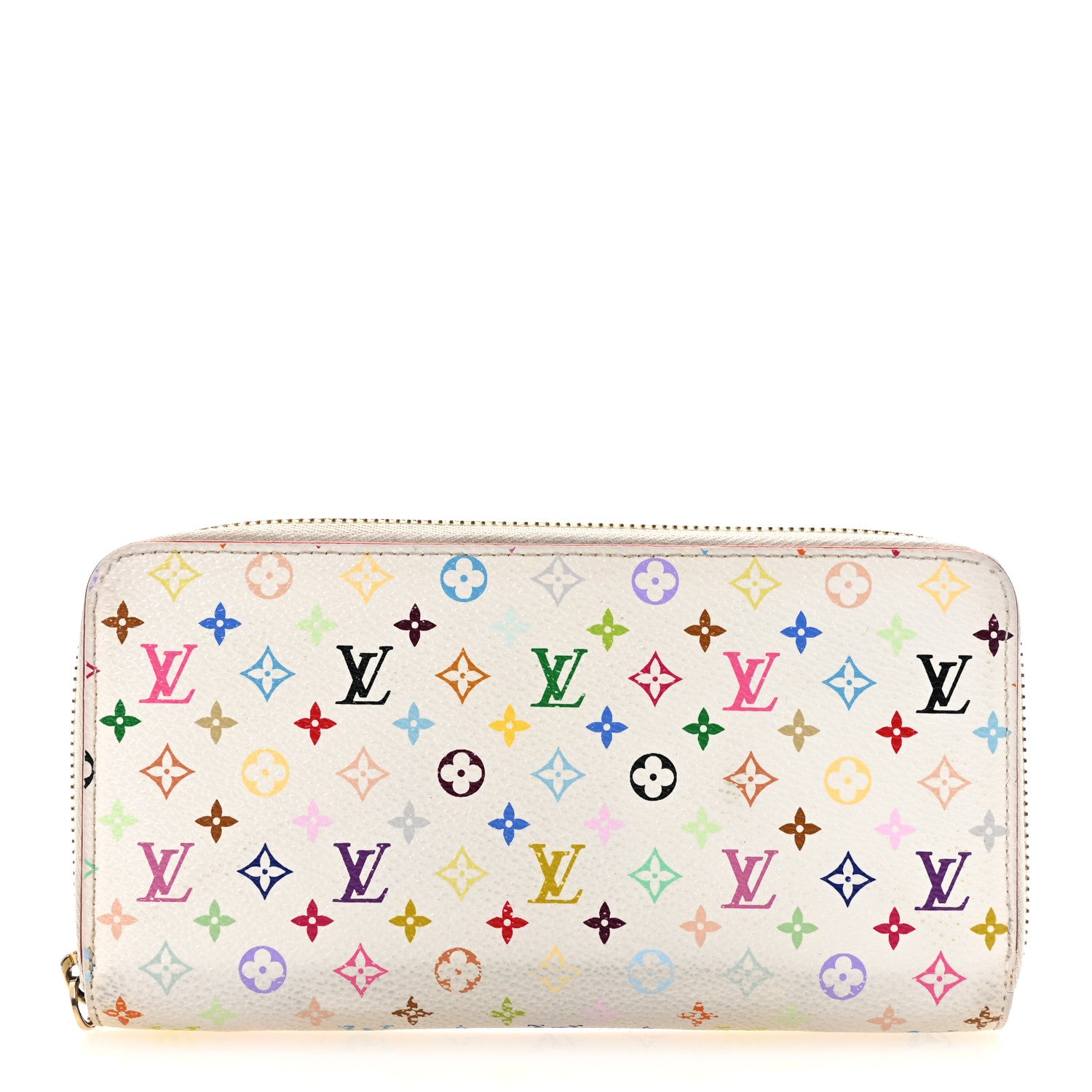 Louis Vuitton Monogram Multicolor Zippy Wallet White Litchi 1 of 13