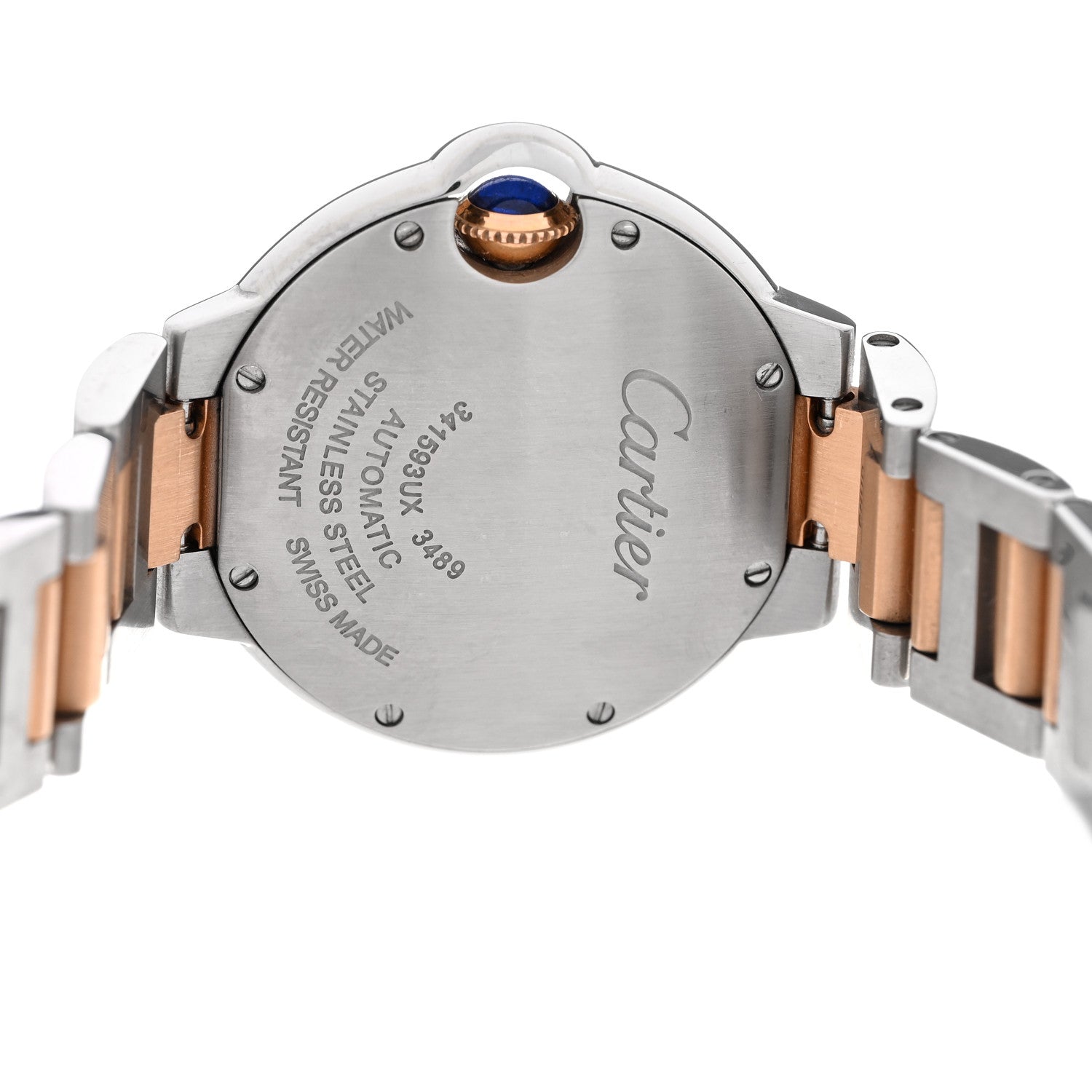 Cartier Stainless Steel 18K Pink Gold Pink Mother of Pearl 33mm Ballon Bleu De Cartier Automatic Watch 4 of 4