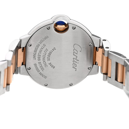 Cartier Stainless Steel 18K Pink Gold Pink Mother of Pearl 33mm Ballon Bleu De Cartier Automatic Watch 4 of 4