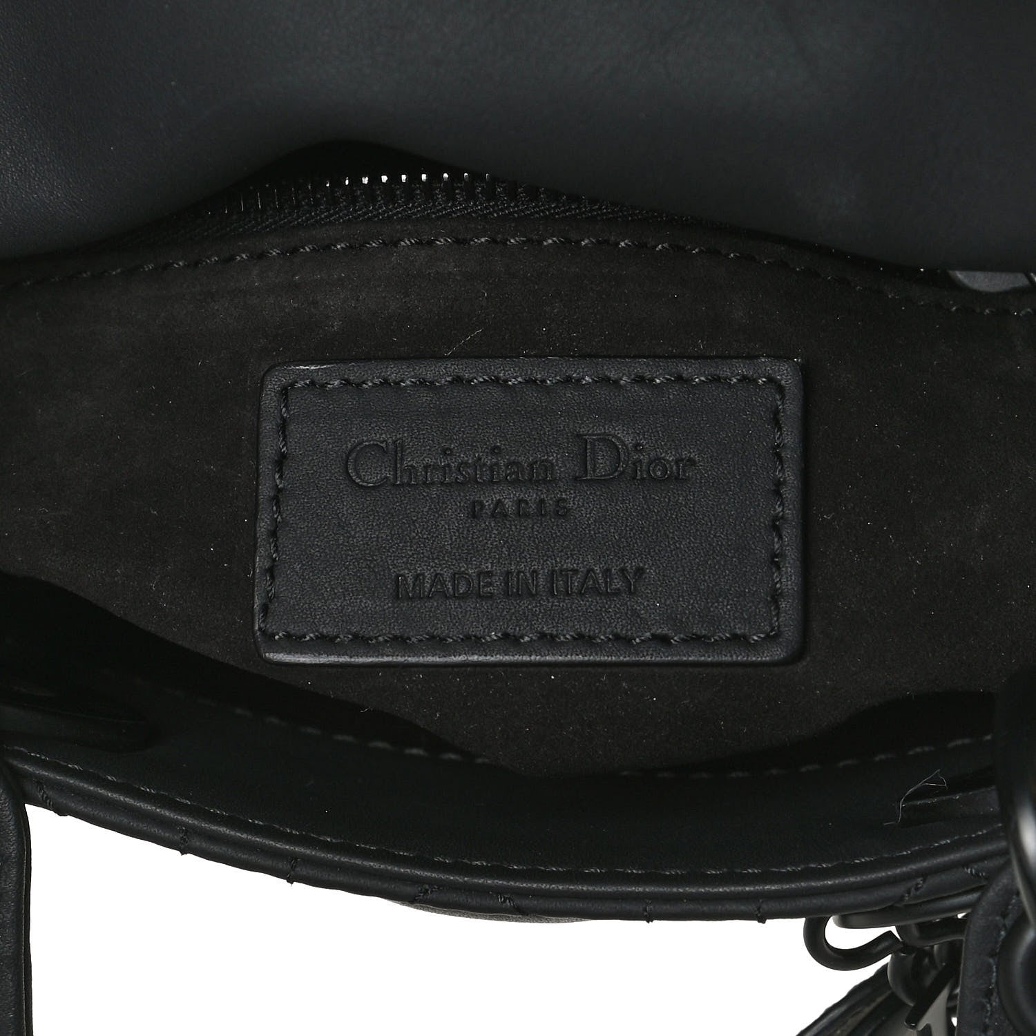 Christian Dior Ultra Matte Calfskin Cannage Mini Lady Dior Black 8 of 10