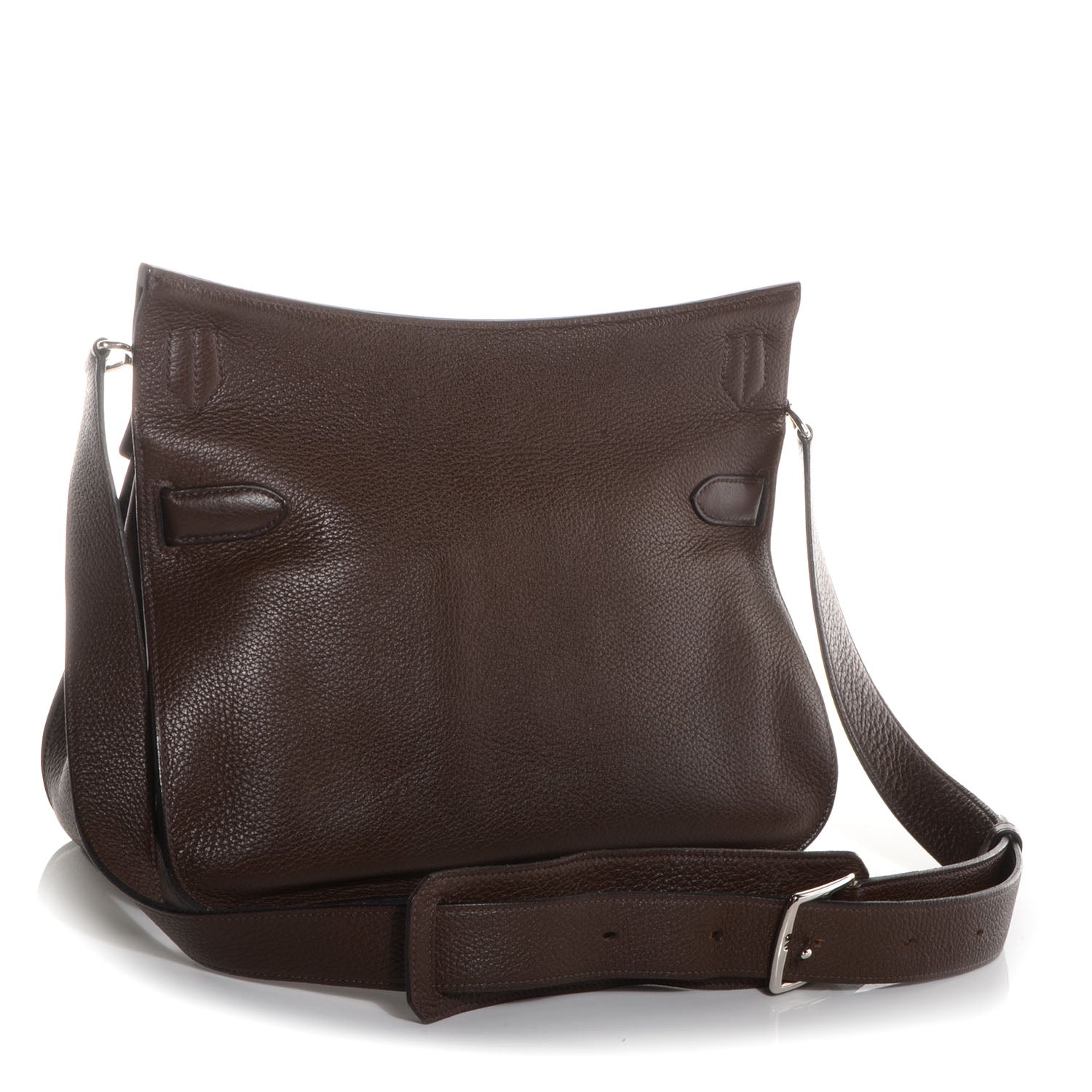 Hermes Taurillon Clemence Jypsiere 34 Chocolate 3 of 8