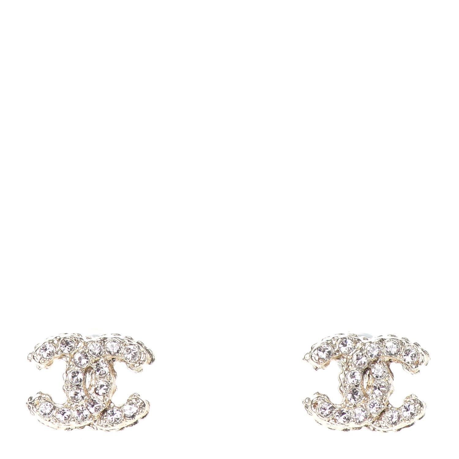 Chanel Crystal Mini CC Earrings Gold 1 of 4