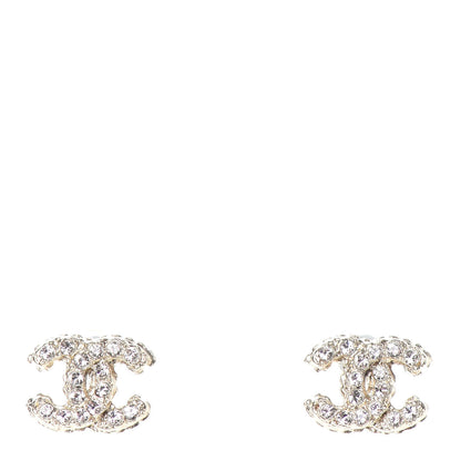 Chanel Crystal Mini CC Earrings Gold 1 of 4