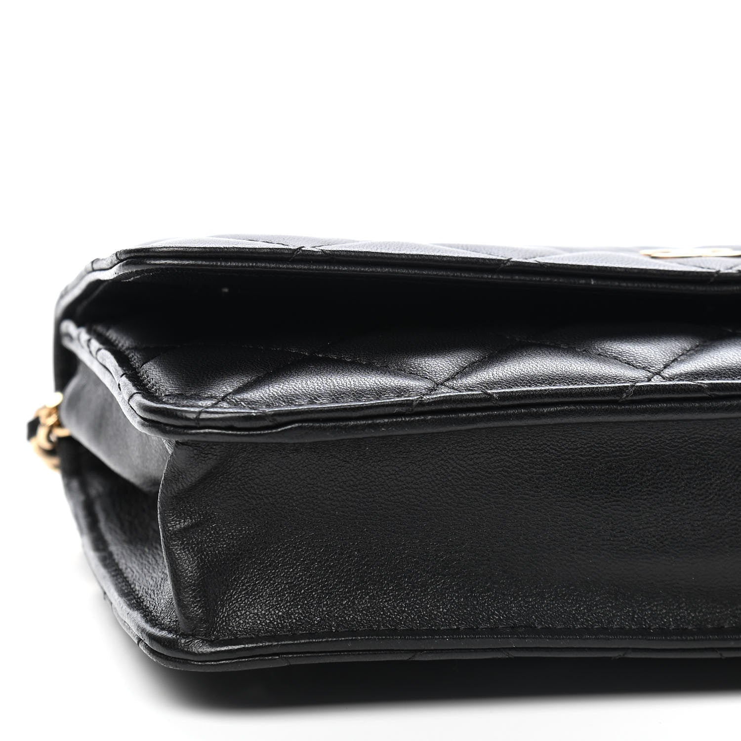 Chanel Lambskin Quilted Wallet On Chain WOC Black 6 of 10