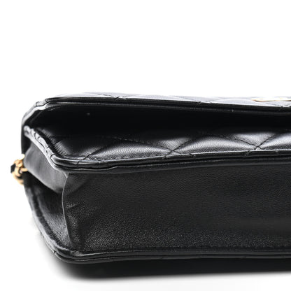 Chanel Lambskin Quilted Wallet On Chain WOC Black 6 of 10