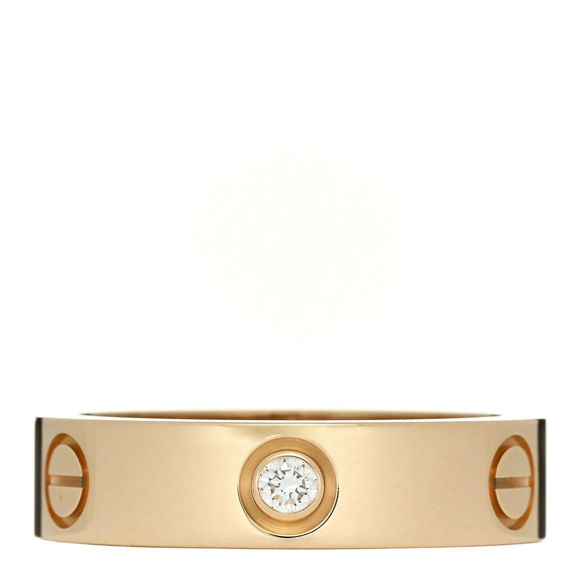 18K Yellow Gold 3 Diamond 5.5mm LOVE Ring 60 9