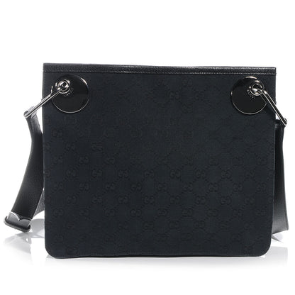 Gucci Monogram Eclipse Messenger Bag Black 1 of 8