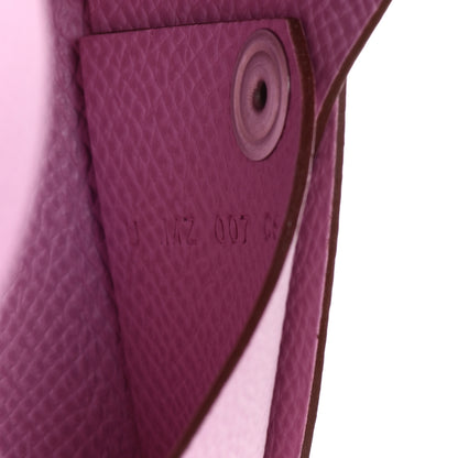 Hermes Epsom Calvi Card Case Mauve Sylvestre 7 of 8