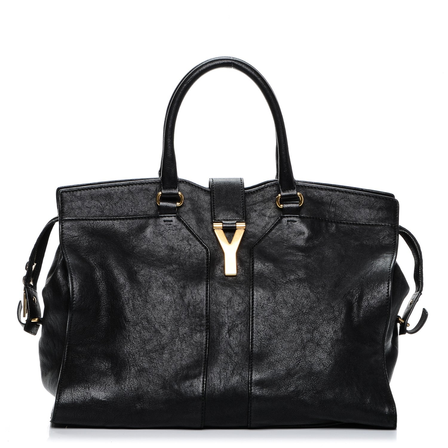 Saint Laurent Sheepskin Large Cabas ChYc Black 1 of 9