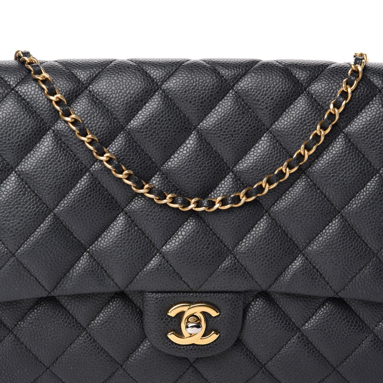Chanel Caviar Quilted Clutch With Chain Flap Black 10 of 11