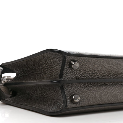 Fendi Cuoio Romano Lux Mini Peekaboo I SEE U Satchel Graphite 7 of 8