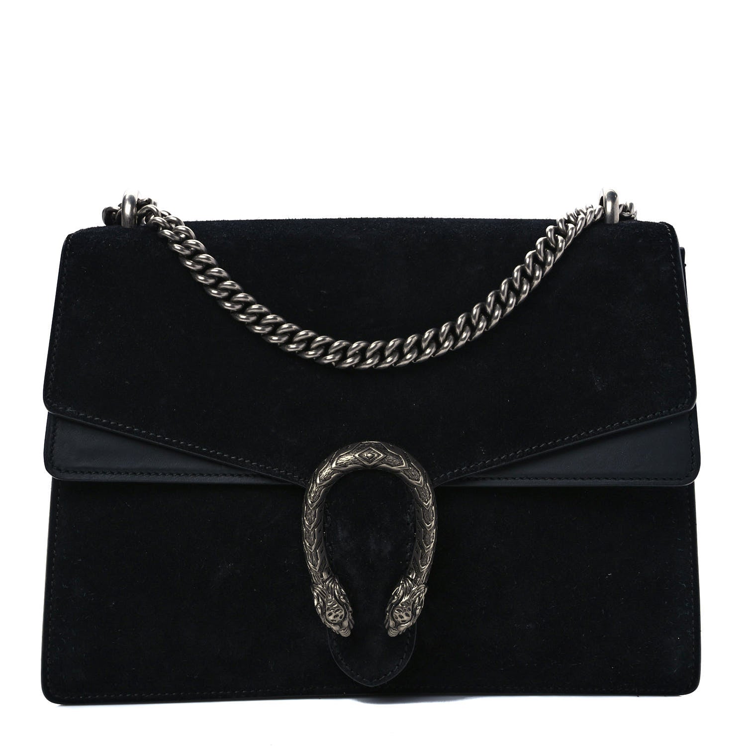 Gucci Suede Medium Dionysus Shoulder Bag Black 1 of 10