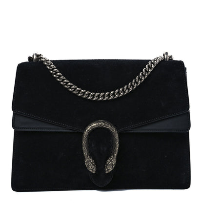 Gucci Suede Medium Dionysus Shoulder Bag Black 1 of 10