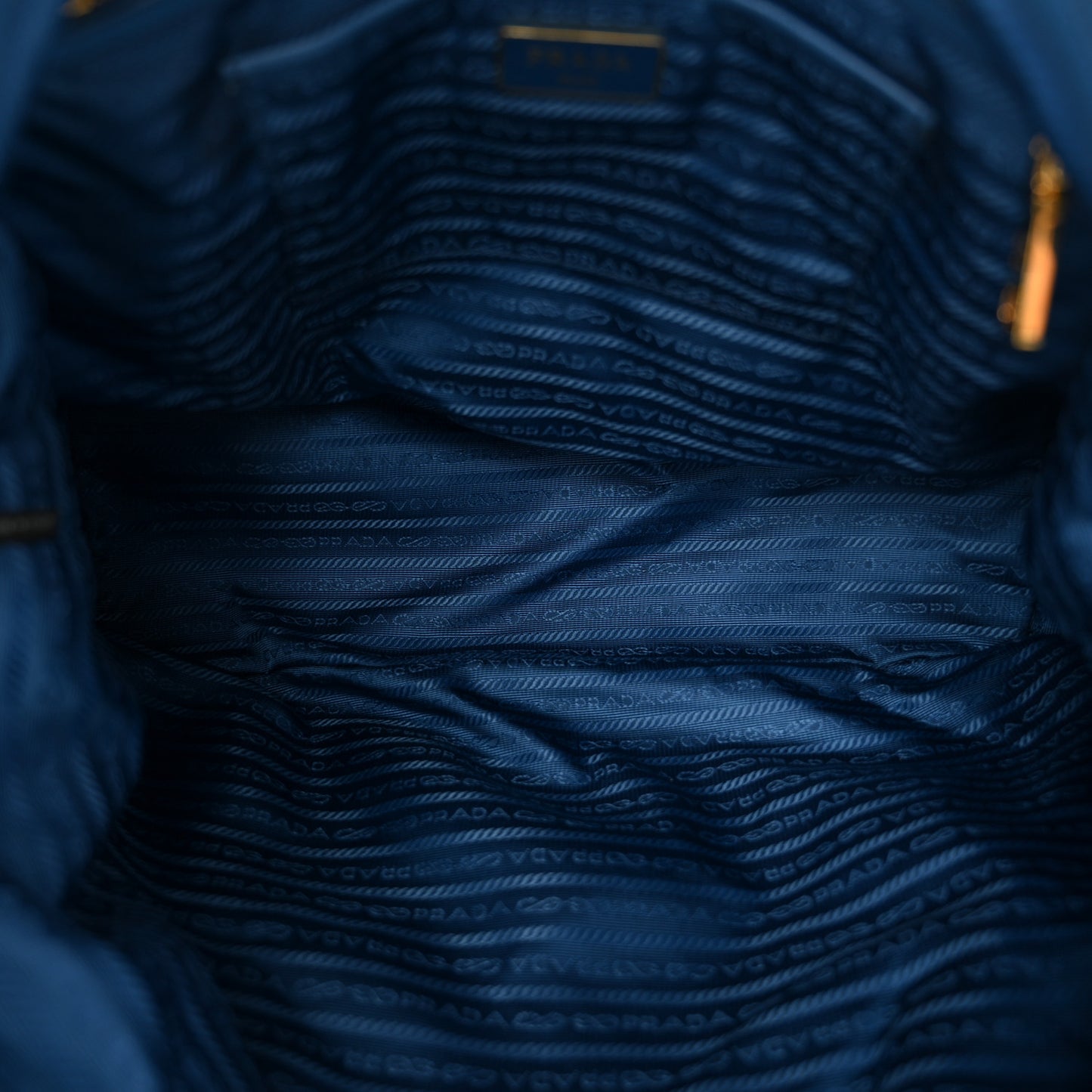 Tessuto Nylon Saffiano Tote Cobalto