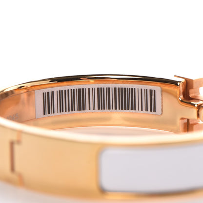 Hermes Enamel Narrow Clic Clac H Bracelet PM White 5 of 7