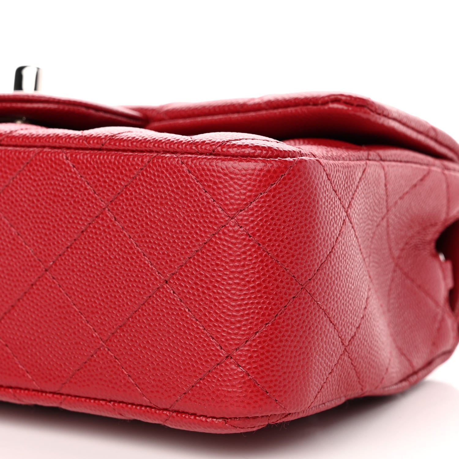 Chanel Caviar Quilted Mini Rectangular Flap Red 10 of 10