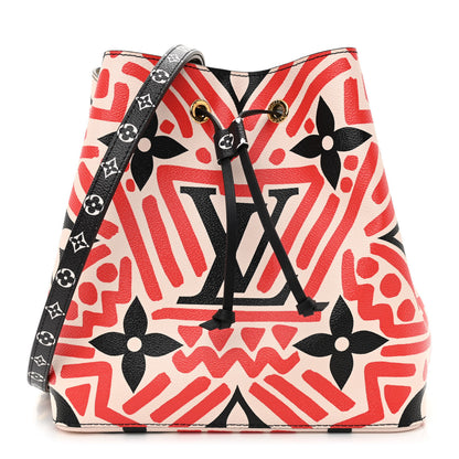 Louis Vuitton Monogram Giant Crafty NeoNoe MM Creme Rouge Black 1 of 7
